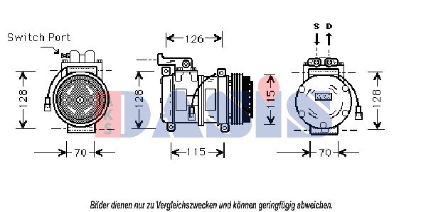 AKS DASIS Kompresors, Gaisa kond. sistēma 851361N